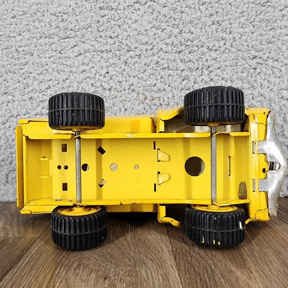 Vintage Tonka Mini Mighty Dump Truck Pressed Steel Yellow Construction Toy 1970s